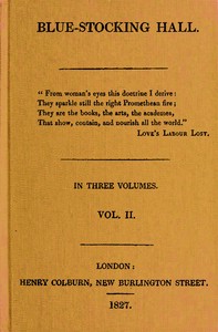 Cover of Blue-Stocking Hall, (Vol. 2 of 3...