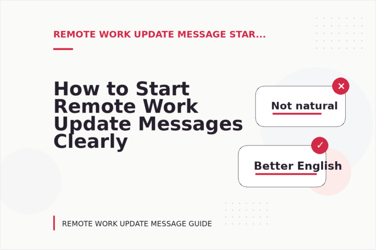 How to Start Remote Work Update Messages Clearly