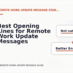 Best Opening Lines for Remote Work Update Messages