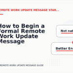 How to Begin a Formal Remote Work Update Message