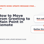 How to Move from Greeting to Main Point in Remote Work Update Message English