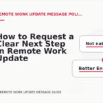 How to Request a Clear Next Step in Remote Work Update Message English