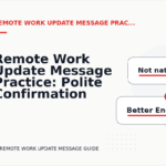 Remote Work Update Message Practice: Polite Confirmation Examples