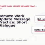 Remote Work Update Message Practice: Short Dialogue Examples