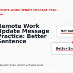 Remote Work Update Message Practice: Better Sentence Choices