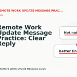 Remote Work Update Message Practice: Clear Reply Patterns