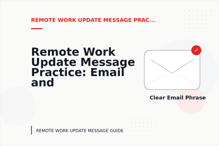 Remote Work Update Message Practice: Email and Message Examples Remote Work Update Message Practice: Email and Message Examples