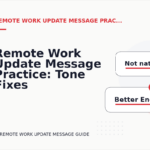 Remote Work Update Message Practice: Tone Fixes for Real Situations